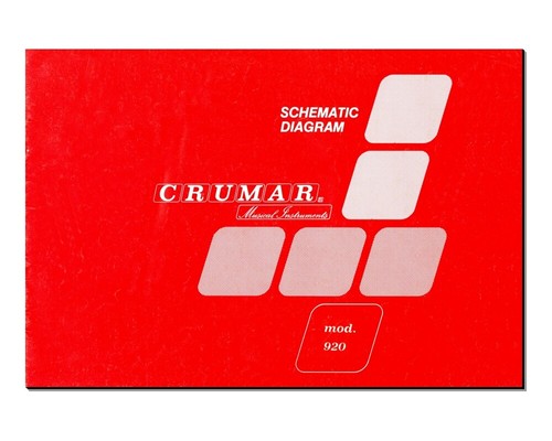 Crumar 920 service manual - crumar,