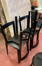 4 quattro  sedie sedia legno schienale aperto nero black dal segno design 100150