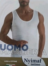 1 CANOTTA UOMO LANA COTONE