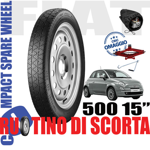 Kit ruotino scorta fiat 500 - kit,