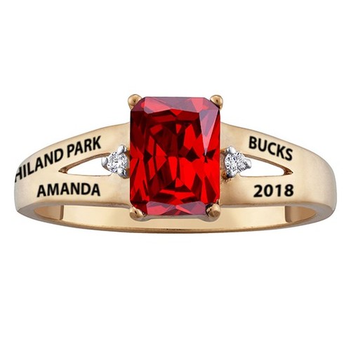 Anello donna rettangolare