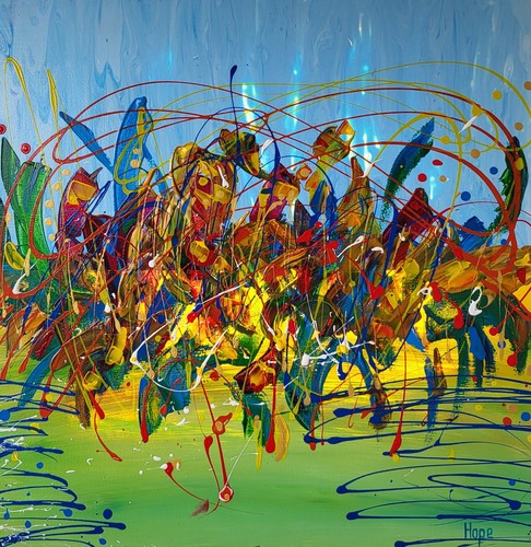 Quadro acrilico astratto