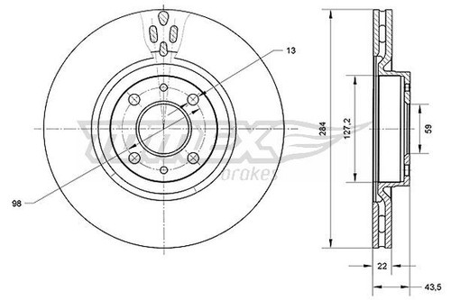 Disco ø284mm frontale - disco,