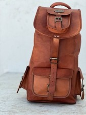 Zaino uomo vintage in pelle zaino viaggio sport scuola escursionismo taglie S-L