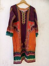 Tunica Vintage Abito Originale Indiano Boho Bali Goa Ibiza Beach Hippie 38/40/42