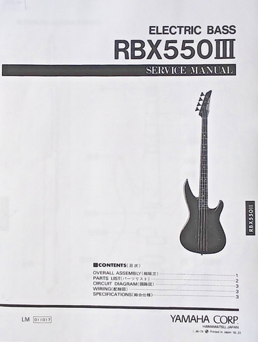 Yamaha rbx550 iii - rbx550,