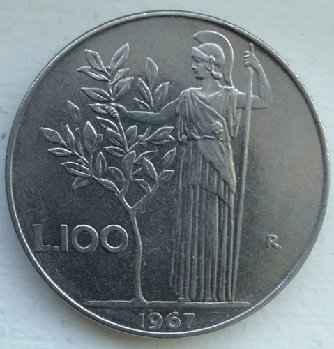 Italy 1967 100 lire 96 - lire, 96.1