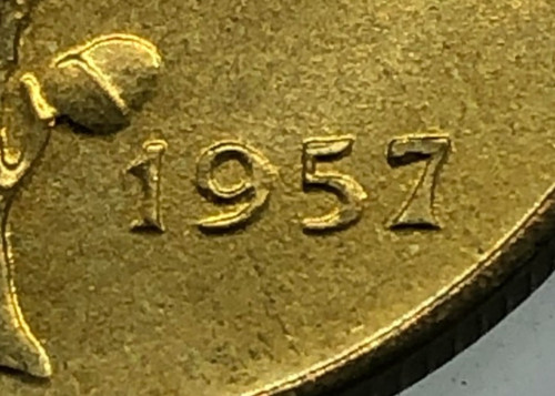 Lire ramo quercia 1957 - lire, di