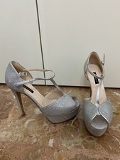 Scarpe Albano Argento Strass