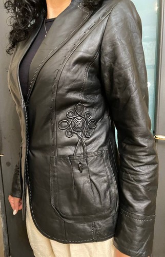 Giacca donna vera - pelle, nera