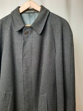 Corneliani Linea Sartoria vintage luxury men wool grey black coat trench