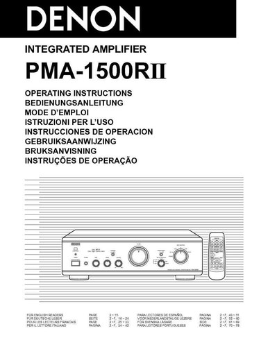 Denon pma 1500r - denon, amplificatore