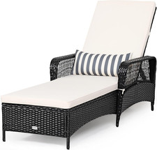 Adjustable Black PE Rattan