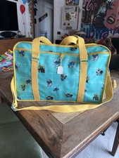 Puffi The Smurfs Borsa Cartella Vintage  Anni80 Verde Plastica Nuova