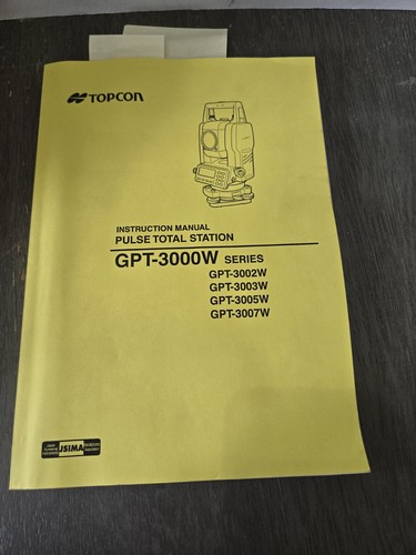 Topcon gpt 3000w manuale - topcon, gpt-3000w