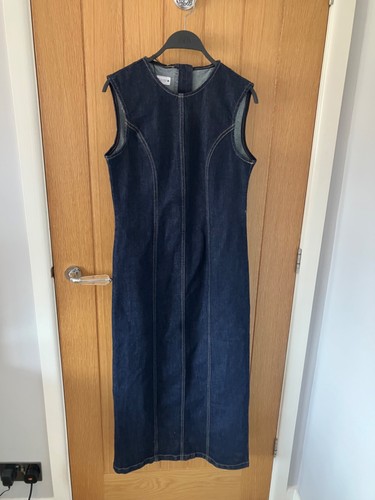 Abito midi denim blu zara - midi,
