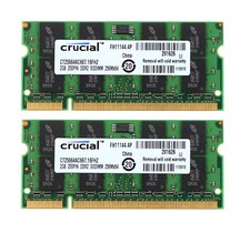 4 GB 2x2 GB Crucial 2RX8 PC2-5300S DDR2 667 Mhz computer portatile memoria RAM notebook standard