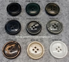 BOTTONI A 4 FORI PER DAVANTI GIACCA-MIS.LIN.32=MM.20,2-BUSTA DA 6 PEZZI-GALALITE