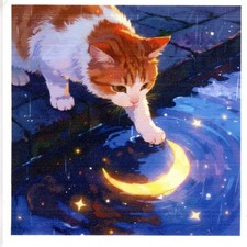 Serviettes en papier chat joue