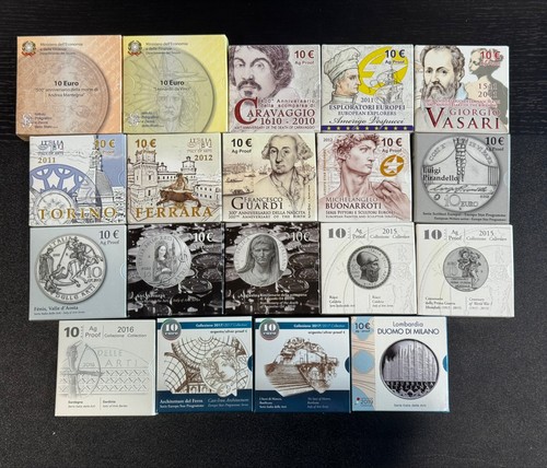 Italia euro argento - argento, proof