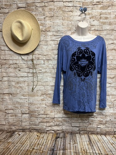 Maglia harley davidson - harley, blu