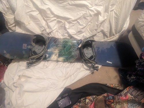 Snowboard and boots - and,