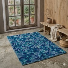 Tappeto Vintage Shaggy Fiorato
