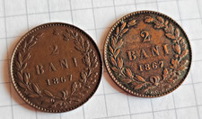Lotto 2 x Monete 2 Bani 1867