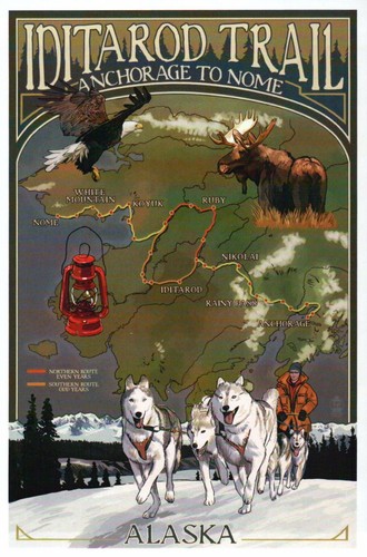 Iditarod trail sled - trail, race