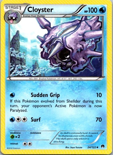 Cloyster 122 uncommon - cloyster, 24/122