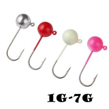 20 pezzi teste giganti rotonde dipinte ami da pesca crappie esche basso esca 1g-7g