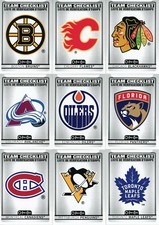 Lotto U PICK EM 2021-22 21-22 OPC O-Pee-Chee TEAM CHECKLIST SP set carte #551-581