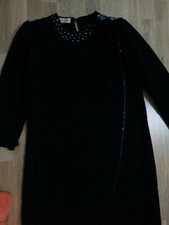 lotto 40b abito vestito donna puà nero classico sera taglie forti spalle 45cm