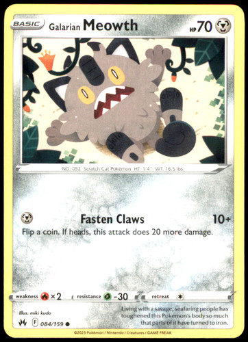 Galarian meowth 084 - galarian, 084/159
