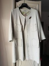 Cardigan Giacca Donna Cappotto Giacchetto Soprabito Panna Avorio Bianco Gilet L