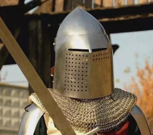 Elmetto cavaliere medievale - elmetto,