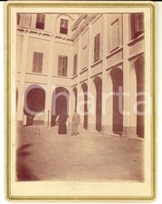 1880 ca TORINO Un sacerdote con un gentiluomo e un gatto *Foto VINTAGE 10x13 cm