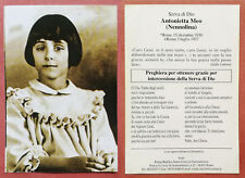 Santino Holy Card: Serva di Dio Antonietta Meo (Nennolina)