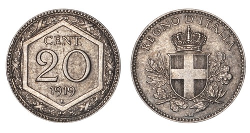 Italia centesimi 1919 - 20,
