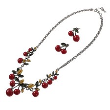  Collana Ciliegie Ciondolo