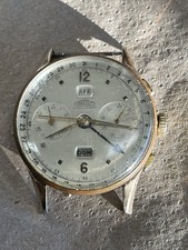Orologio Cronografo Angelus Raro Vintage Antico Classico Tripla Data.