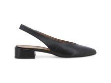 Melluso slingback pelle nera - pelle,