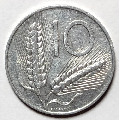 1955 italy lire 93 - 1955, 10
