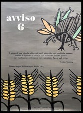1981 * Manifesto, Poster Arte "TONINO GUERRA - Avviso 6 " Italia (B)