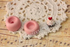 stampi gomma siliconica set forme base e superiore di cupcake -lotto 2pz formine