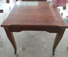 Tavolo Da Gioco Con Panno Verde Ribaltabile In Legno Made In Italy + 4 Sedie 
