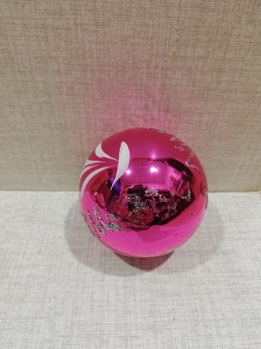 Pallina glitter fucsia albero - pallina,