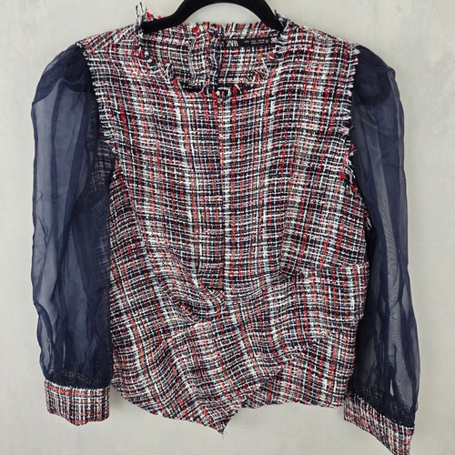 Blusa zara tweed organza - blusa, a