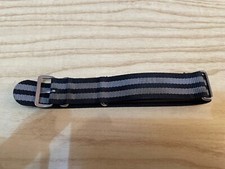 Cinturino NATO in Nylon da 20 mm, Grigio e Nero