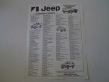advertising Pubblicità 1985 JEEP CJ7 LAREDO/RENEGADE/CHEROKEE CHIEF/LAREDO